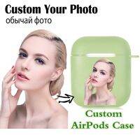 [SOSO 3C accessories] สำหรับ Air Pods 1 2กรณีชื่อภาพที่กำหนดเองโลโก้เคส TPU อ่อนสำหรับบลูทูธไร้สาย Airpod ปก DIY ภาพที่กำหนดเองตัวอักษรใหม่