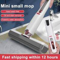 ETTMini Squeeze Mop New Handheld Cleaner Cleaning Mops Household Cleaning Tool for Kitchen Car Window Glass Desk with Sponge