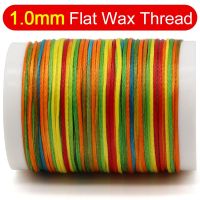 【YD】 1.0mm 65m Flat Polyester Wax Thread Roll for Knitting Leather Sew Cord Stitching Factory Bookbinding Shoe Repair