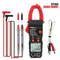 Digital Clamp Meter True RMS Professional Multimeter เครื่องวัดแรงดันไฟฟ้า Ohm Hz Tester ST184 6000นับ Acdc เครื่องทดสอบแรงดันไฟฟ้า