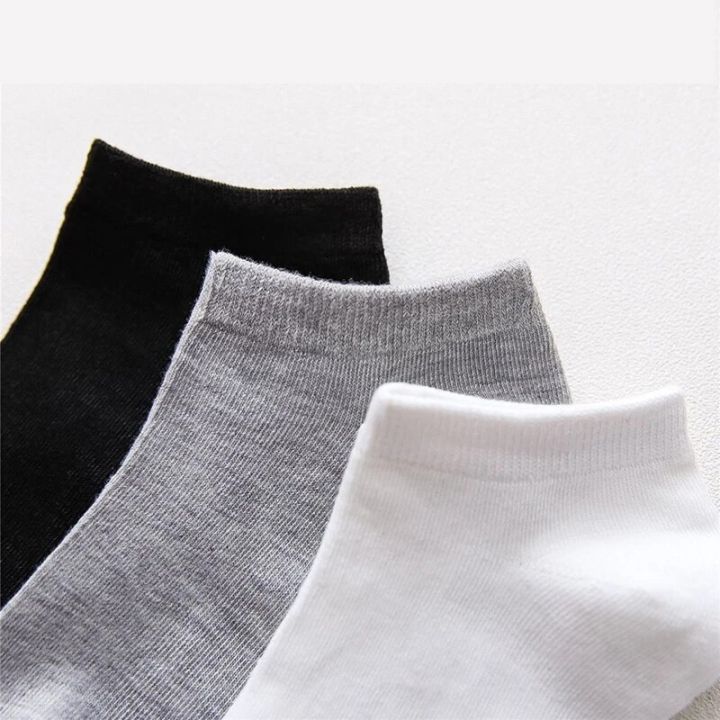 5pairs-mens-socks-boat-black-business-solid-color-breathable-comfortable-high-quality-ankle