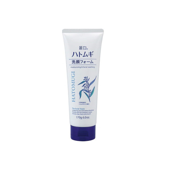 REIHAKU HATOMUGI CLEANSING &amp; FACIAL WASH FOAM 130G โฟมล้างหน้า ฮะโตะมูกิ ลูกเดือย