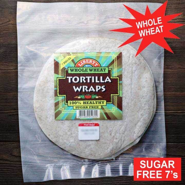Tortilla Wraps 7 inches Diameter Liberty WHOLE WHEAT Tortilla Wrap 7pcs