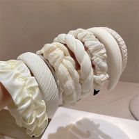 【YF】 Fashion White Wide-brimmed Sponge Headband Womens Sweet All-match Cute Face Wash Hairband Hair Accessories