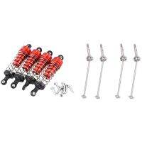 2 Set RC Car Part: 1 Set Metal Shock Absorber Damper &amp; 1 Set Metal Drive Shaft Front Wheel Drive Shaft