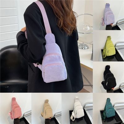 Corduroy Women  39;s Waist Bag Small Canvas Ladies Casual Shoulder Crossbody Bags Fashion Fanny Pack Female Solid Color Chest Bag 【MAY】