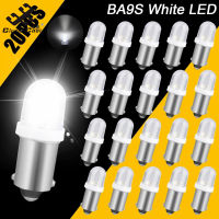 Ba9s แผงไฟหน้า Led ในรถยนต์วงกลมเท่20ชิ้นหลอดไฟแบบกว้างโคมไฟอ่านหนังสือในร่มหลอดไฟกลมแผงไฟแดชบอร์ด【cod】