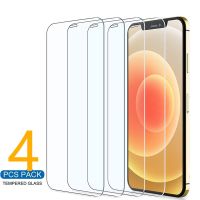 4Pcs Protective Glass For iPhone 14 13 12 11 Pro Max Mini XS XR 7 8 6 Plus Screen Protector For iPhone 14 Pro Max Tempered Glass