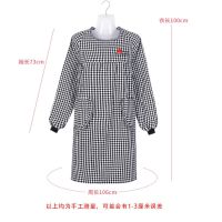 [COD] Apron gown with sleeves kitchen cooking anti-fouling and linen waiter strap work clothes cute adult