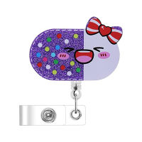 Heart Retractable Card Holder Cute Badge Reel Clip Badge Clip Keychain Badge Clip Badge Reel Clip