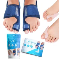 1 คู่ Toe Orthosis Bunion Splint Toe Corrector ฟุต Bone Thumb Adjuster Correction Pedicure ถุงเท้า Straightener สำหรับ Foot Care