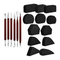 18 PCS Pottery Mug Handle Tools and Sculpting Tool Set Includes 12 Ceramic Cup Handle Mold and 6 Clay Carving Tools