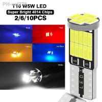 ☍❧✠ 2/6/10pcs W5W T10 Led Bulb Canbus 26SMD 4014 Chip 168 194 501 5w5 Car Interior Dome Reading License Plate Lights Signal Lamp 12V