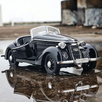 1:32 AUDI WANDERER W25K Classic Car Alloy Open Car Model Diecasts Metal Toy Vehicles Car Model Sound Light Collection Kids Gift