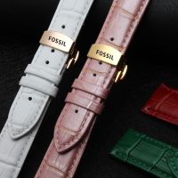 ★New★ สายนาฬิกาข้อมือ Fossil ES4094 ES4114 12 มม. 18 มม. 22 มม. สีน้ําเงินเข้ม สําหรับผู้ชาย และผู้หญิง