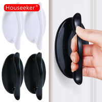 Houseeker 2ชิ้นที่จับประตูมีกาวในตัวตู้เสื้อผ้าห้องน้ำอุปกรณ์เหล็กเครื่องตกแต่งบ้านดึงลูกบิดประตูกระจกระเบียงอุปกรณ์แบบเลื่อน