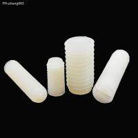 10/50pcs M3 M4 M5 M6 M8 GB73 White Nylon Plastic Insulated Slotted Head Slot Flat End Point Set Screw Headless Grub Bolt