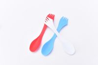 New 6Pcs Multifunction Camping Hiking Utensils Spork Combo Travel Gadget Spoon Fork Flatware Sets