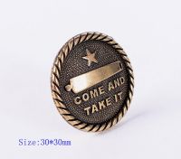 10X Texas Gonzales Flag Come And Take It Cannon LeatherCraft Retro Brass Conchos