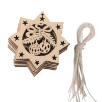 [COD] decoration creative hand-painted snowflake chip pendant home holiday