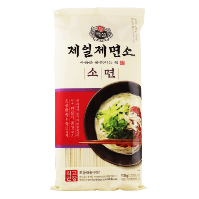 CJ Beksul Plain Noodles - Thin (Somyun) 900g - Beksul Kalguksu Noodles หรือเส้นขนมจีนเกาหลี สุดอร่อย ขนาด900กรัม