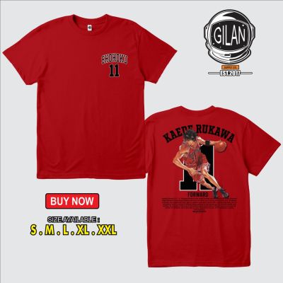 ข้อเสนอพิเศษ tshirt เสื้อยืด ลายการ์ตูนอนิเมะ Sakazuki SLAM DUNK KAEDE RUKAWA(S-5XL)S-5XL