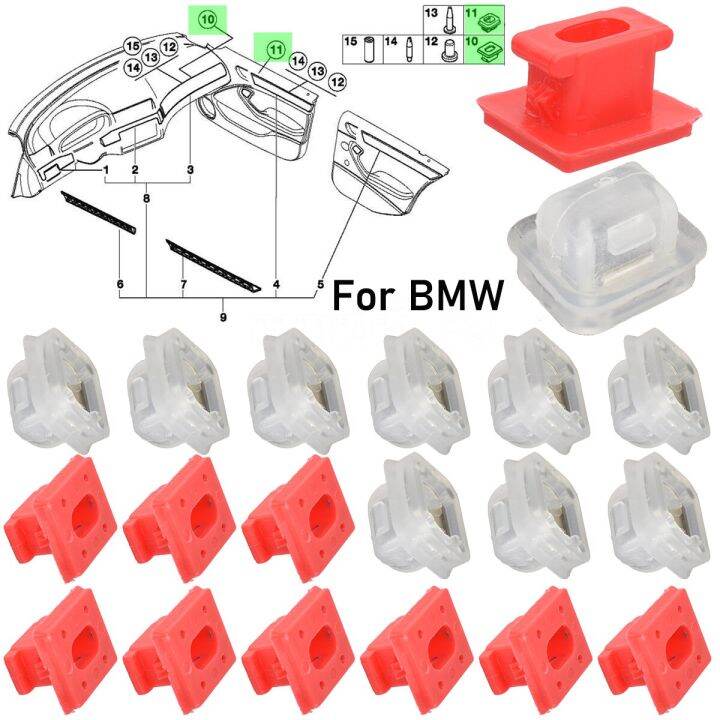 20Pcs Car Door Interior Dashboard Dash Trim Moulding Clips For BMW 3