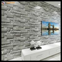 CIYA74581วอลล์เปเปอร์ลายอิฐสีเทาสีเหลือง3D Self Adhesive Wallpaper ผ้าไม่ทอที่มีพื้นผิวเป็นห้องนั่งเล่นวอลล์เปเปอร์ตกแต่งบ้าน