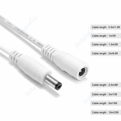 【CW】 12V Extension Cable 5.5mmX2.1mm Male Female Cord Wire Pannel