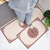 Spot parcel post Chinese Style Festive Loop Velvet Kitchen Floor Mat Set Home Non-Slip Thickened Absorbent Floor Mat Atmospheric Door Car Mat