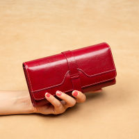 Women Wallets Genuine Leather Long Zipper Clutch Purse Large Capacity Card Holder Wallet