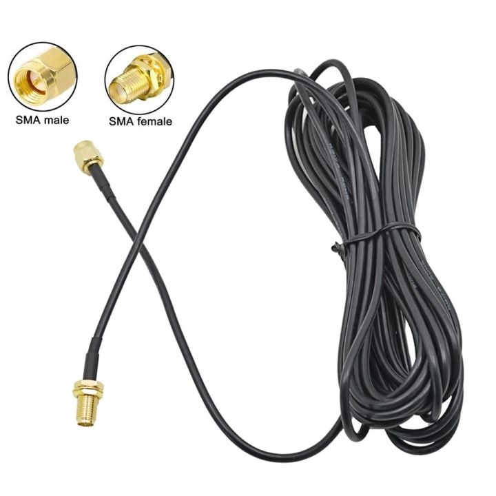 สายอากาศ-4g-3g-rp-sma-male-to-female-3g-4g-lte-antenna-connector-extension-cable-ยาว-10-เมตร