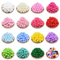 100Pcs 15-25mm Colorful Pompoms DIY Dolls Garment Handmade Material Soft Fluffy Pom Poms Ball For DIY Kids Toys Accessories