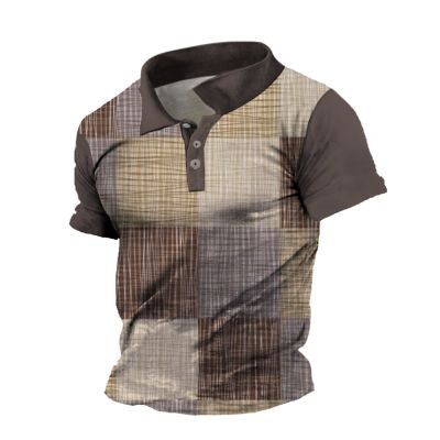 Vintage Mens Polo Shirt Sunmmer Fashion Short-Sleeve T Shirt Casual Sport Golf Shirt Street Oversized Polo Shirt Man Clothing