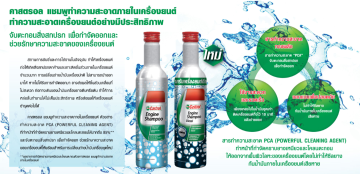 สำหรับเครื่องยนต์เบนซิน-castrol-engine-shampoo-คาสตรอล-แชมพูล้างเครื่องยนต์-ขนาด-300-มล-ใช้ง่ายแค่เติมก่อนเปลี่ยนน้ำมันมันเครื่องแล้วสตาร์ทรถทิ้งไว้-10-นาที