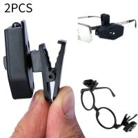 2PCS Mini Glasses Reading Lights Universal Portable Clip Eyeglasses Reading Lamp Adjustable Forehead Glasses Book Reading Lamp