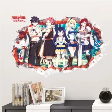 Japanese Anime FAIRY TAIL Poster Natsu Dragneel and Lucy Painting Wall Art  Home Decoration Bar Kawaii