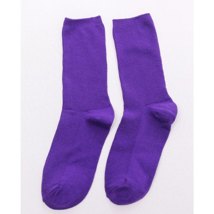 fashion-socks-middle-ankle-solid-color