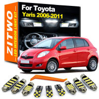 ZITWO 9Pcs Canbus LED ภายในโดมแผนที่ Trunk Light Kit สำหรับ Toyota Yaris 2006 2007 2008 2009 2010 2011รถ LED หลอดไฟ