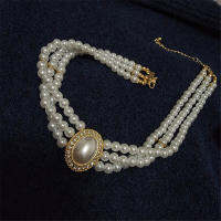 Necklace Three-layer Party Gift Luxury CollarJewelry Pearl Elegant Light New