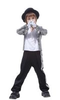 7C24 ชุดเด็ก นักร้อง ไมเคิล แจ็คสัน Dress for The Legend MICHEL JACKSON Suit Singer Personal Cosplay Fancy Outfit