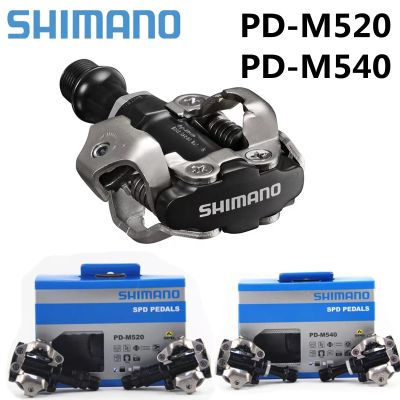 Shimano PD-M520 PD-M540ของแท้แป้นถีบจักรยานจักรยานเสือภูเขาแป้นถีบจักรยานเหยียบล็อคตัวเอง PD-M540/520อุปกรณ์จักรยาน