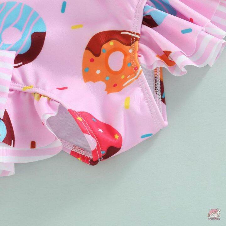 candy-style-jop7-kids-girls-swimwear-sleeveless-doughnut-ice-cream-printed-large-bowknot-ruffled-triangle-bathing-romper