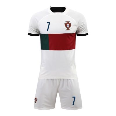 ✁♣  2022 World Cup suit custom home and away Portugal is male and female children 7 ronaldo summer shirt printing