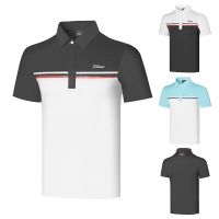 Titleist เสื้อยืดกอล์ฟแขนสั้นผู้ชาย,ใหม่22ฤดูร้อนชุดกีฬาเสื้อโปโลการปรับแต่งเสื้อกอล์ฟ