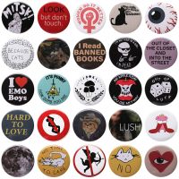 hot【DT】 Cartoon Tin Sheet Round Enamel Pins Organs Eyes Alloy Brooch Badge Punk Accessories Jewelry