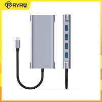 RYRA USB 3.0 Hub 11 In 1 Docking Station การ์ดเครือข่าย100M ที่รองรับ HDMI VGA PD USB 3.0 USB 2.0 Hub Fast Data Transfer Adapter