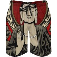 Fashional Light Shorts Wuqin Buddha6 , Casual MenS Beach Shorts , 3D Print Casual Sweatpant