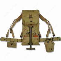 WWII US ARMY PARATROOPER SOLDIER EQUIPMENT M1928 1942 FIELD HAVERSACK SET GEAR HIGH QUALITY MILITARY COLLECTION WAR REENACTMENTS
