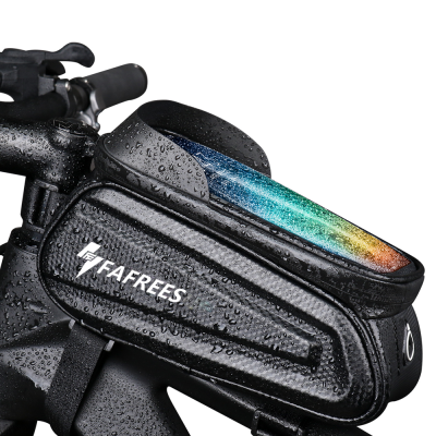 Fafrees Waterproof Bicycle Bag Top Tube Cycling Bag with Earphone Hole Touchscreen Phone Case MTB Accessories